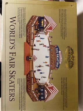 Gold Label World's Fair Skaters Ice Skating Village Display